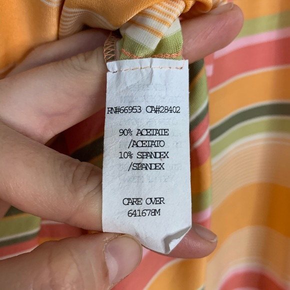 CYNTHIA STEFFE Strapless Stripe Handkerchief Dress - Picture 5 of 6